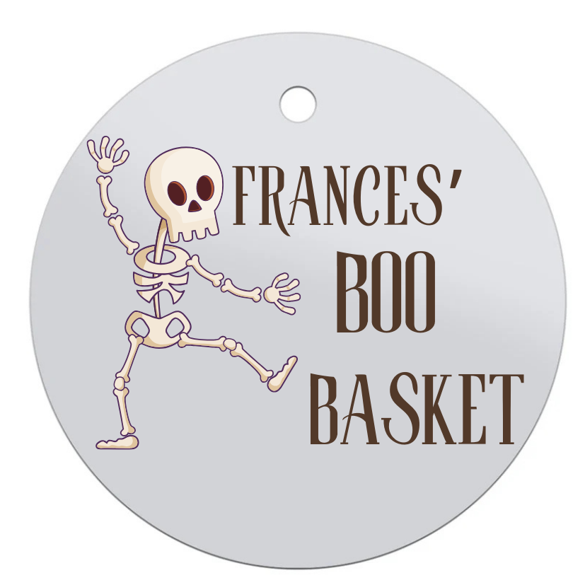 Personalised halloween acrylic hanging disk with velvet ribbon 👻