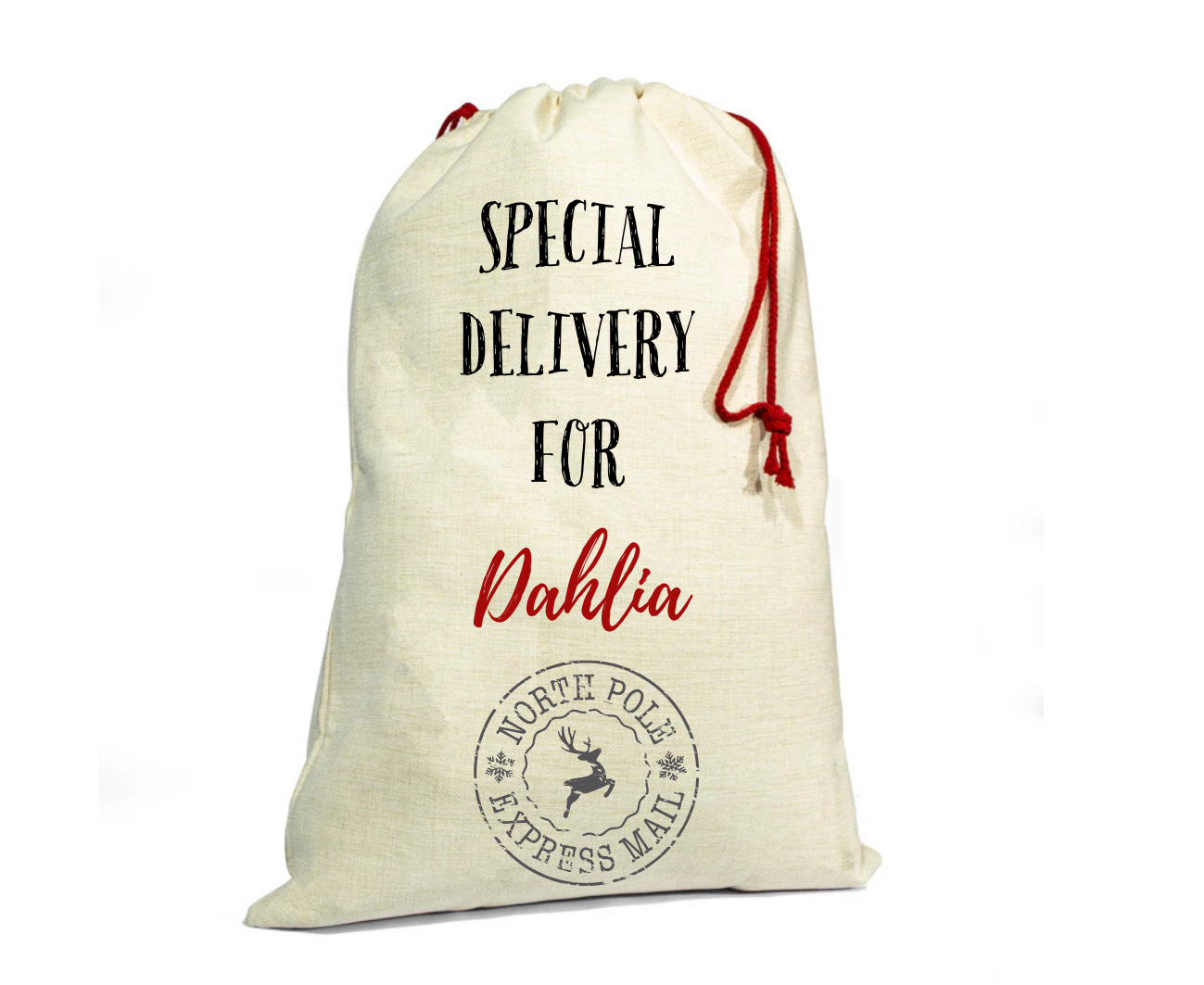 Christmas Santa sack personalised 49cm x 69cm Large