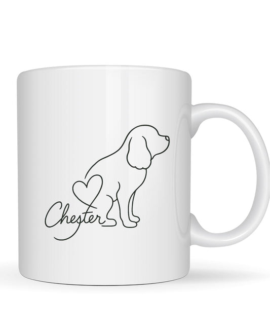 Fine line pet drawing mug