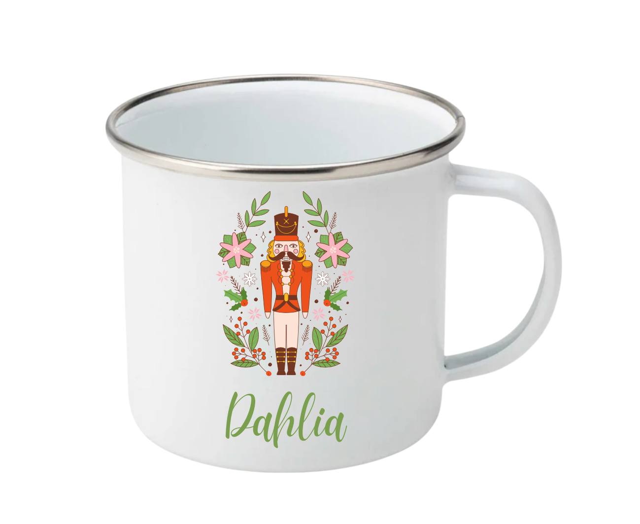Personalised camping / enamel Christmas mug
