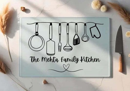 Custom glass chopping board a3