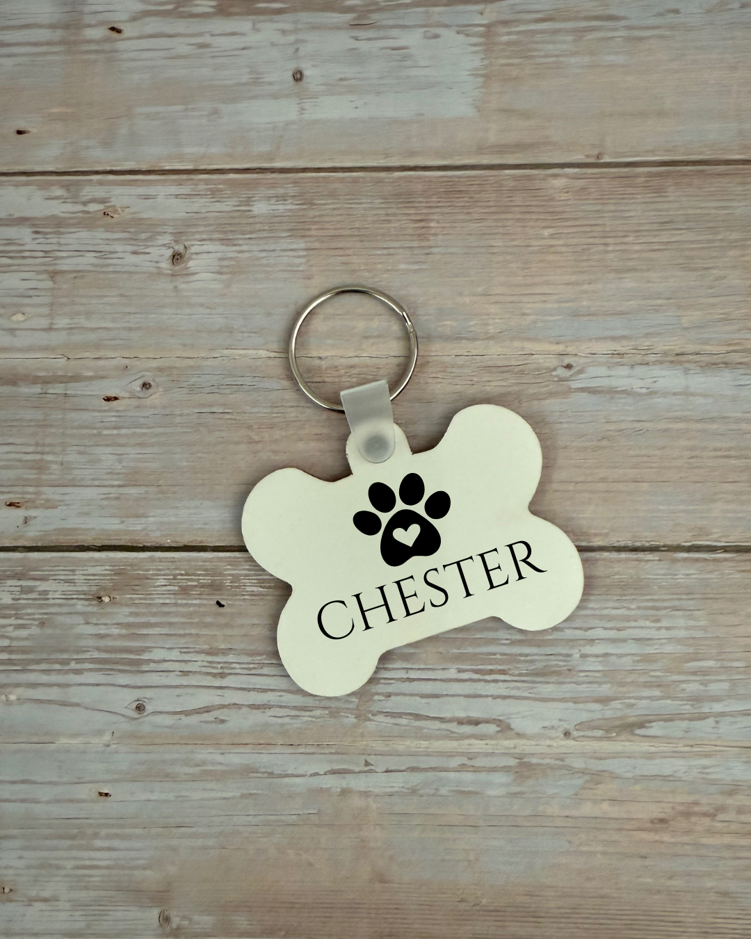 Dog bone keyring (mdf) 5cm wide