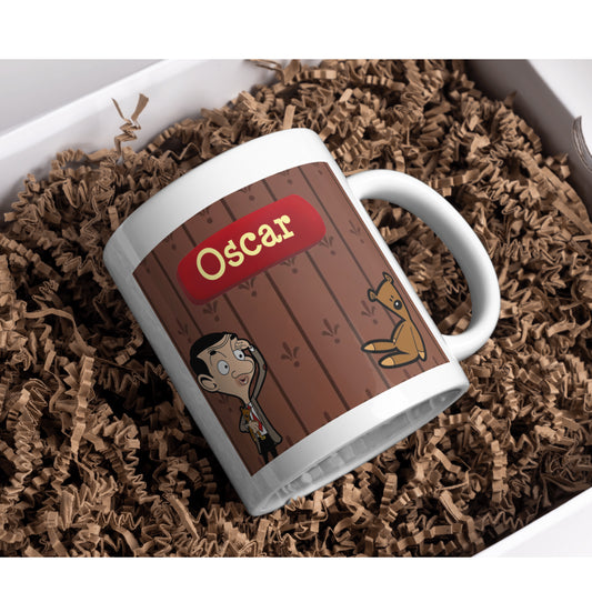 Personalised Mr bean mug