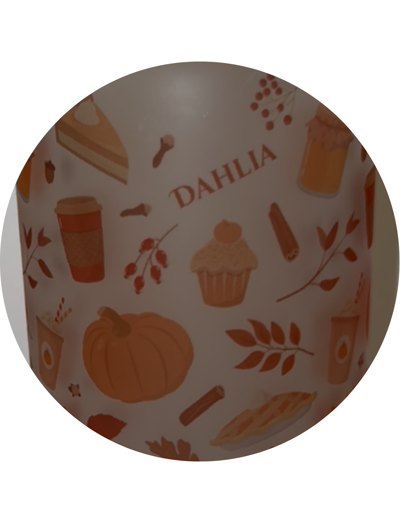 Frosted Autumnal Glass tumblers with bamboo lid and glass straw