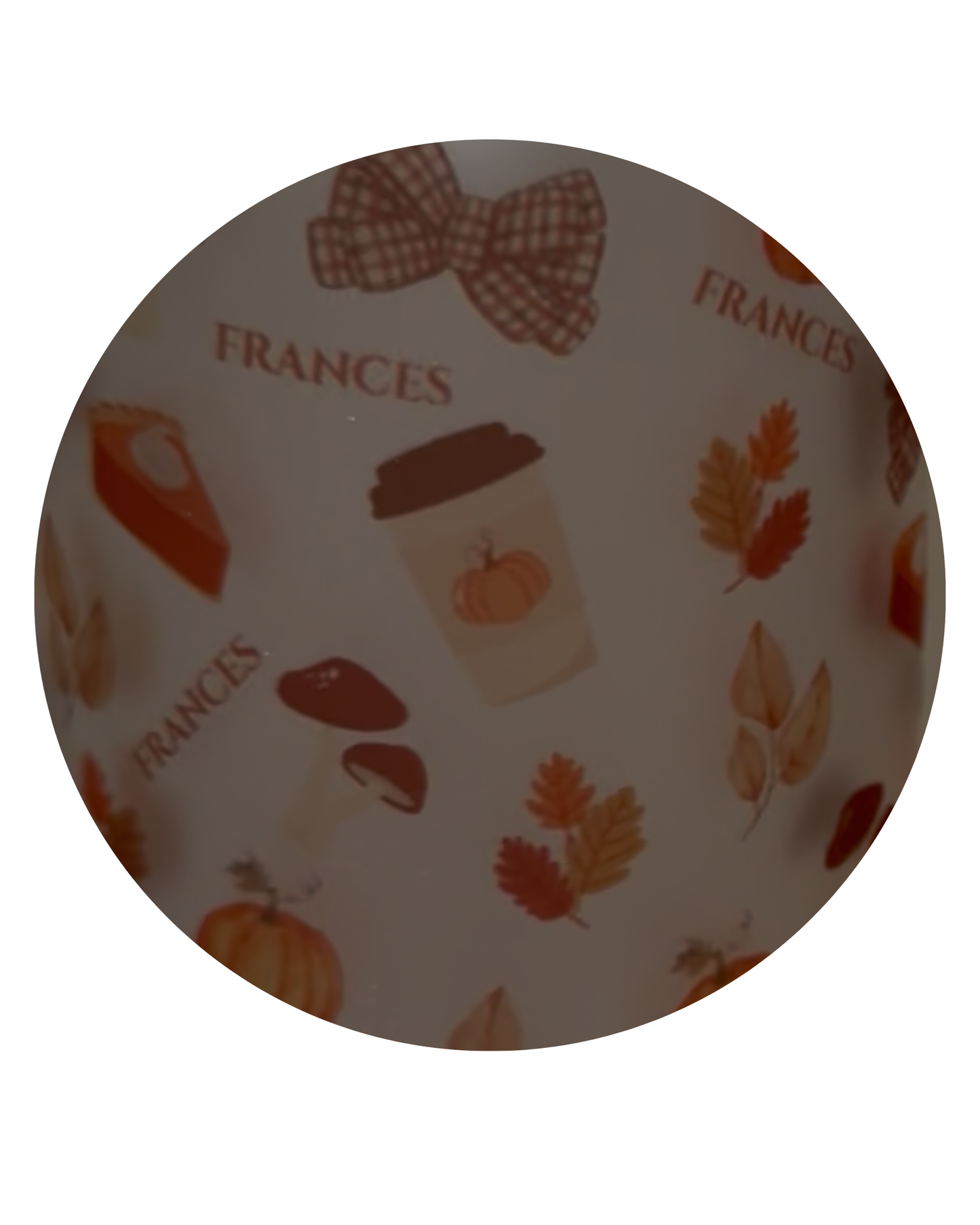 Frosted Autumnal Glass tumblers with bamboo lid and glass straw