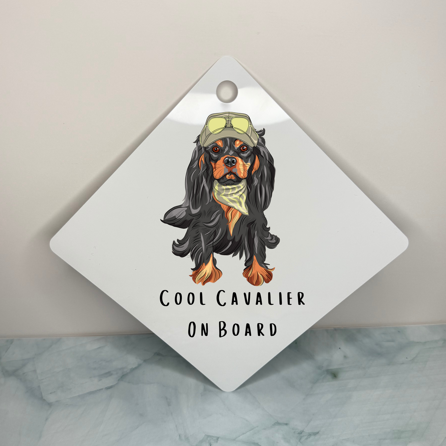 Custom Cavalier on Board Sign