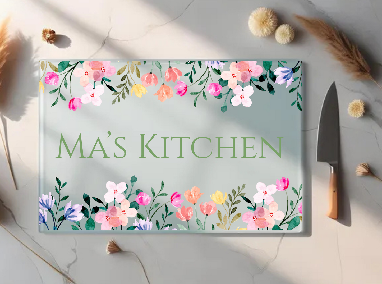 Custom glass chopping board a3