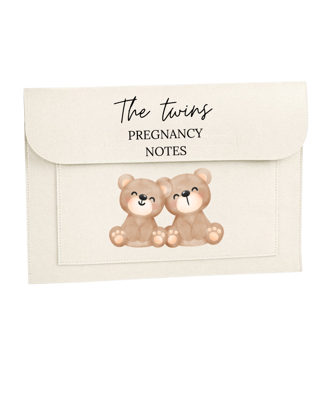 Personalised felt document folder -  for important papers a4