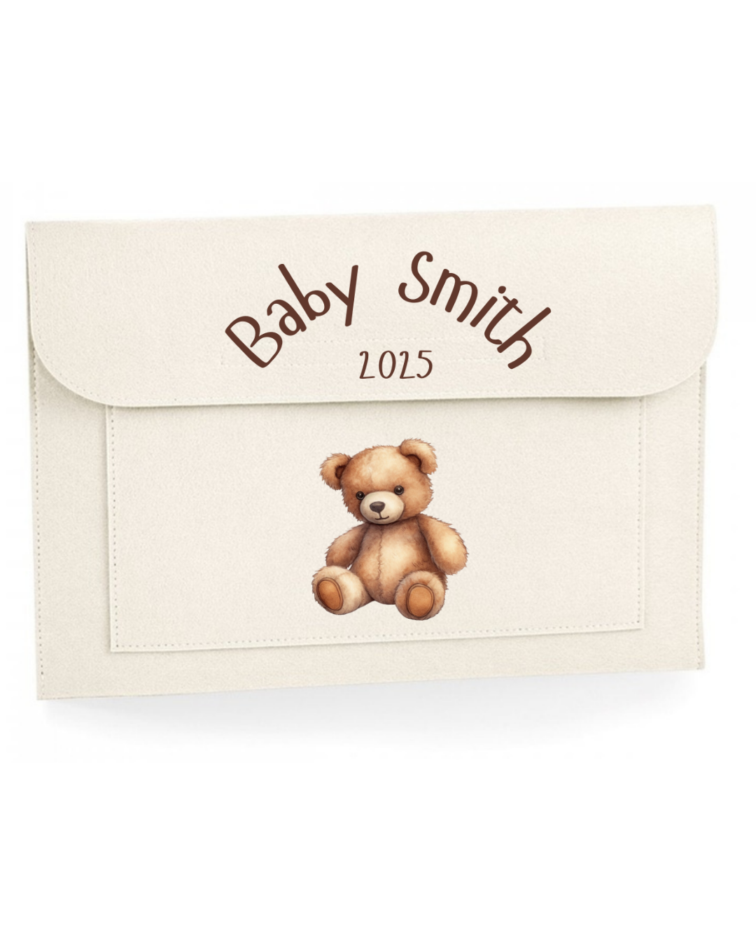 Personalised felt document folder -  for important papers a4