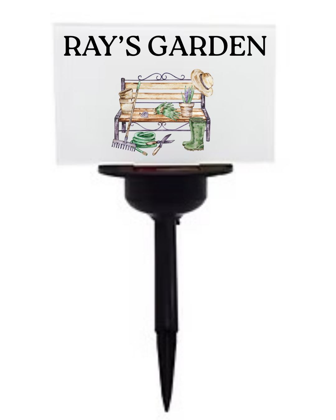 PERSONALISED SOLAR LED garden light