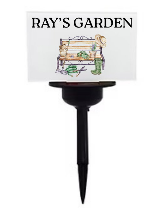 PERSONALISED SOLAR LED garden light