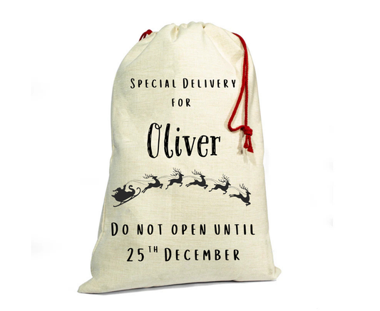 Christmas Santa sack personalised 49cm x 69cm Large