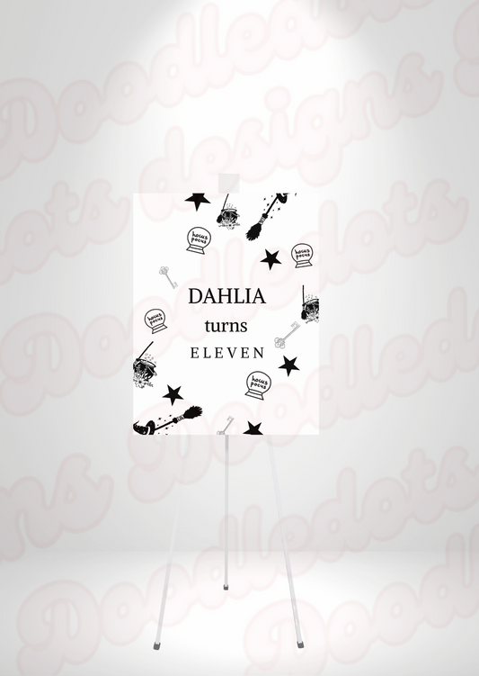 Hocus pocus birthday sign - PDF