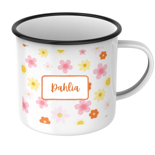 Spring floral mug with Name