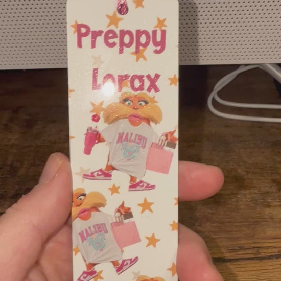Video preppy Lorax bookmark 